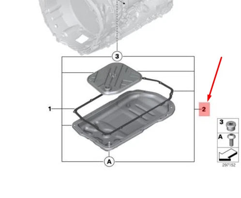 NEW BMW 7 F01 AT TRANSMISSION OIL FILTER REPAIR KIT 24117613239 7613239 ORIGINAL