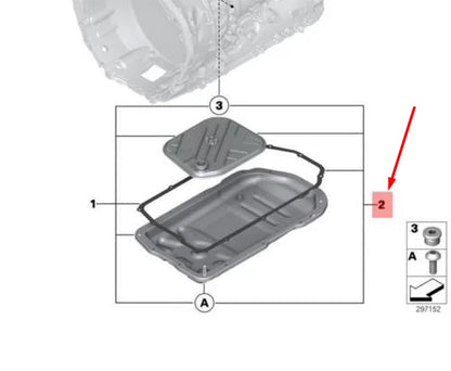 NEW BMW 7 F01 AT TRANSMISSION OIL FILTER REPAIR KIT 24117613239 7613239 ORIGINAL