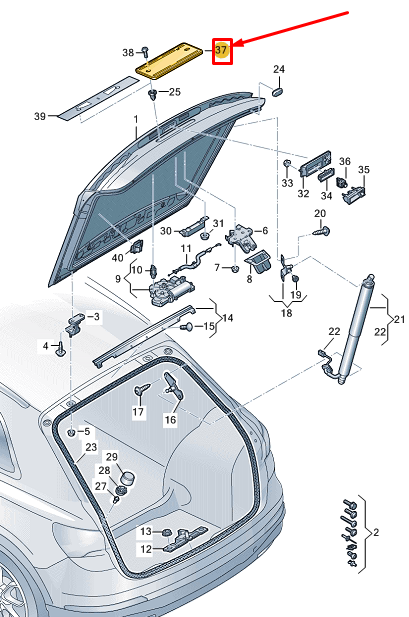 new audi q4 e-tron rear license plate bracket 89e8271139b9 original