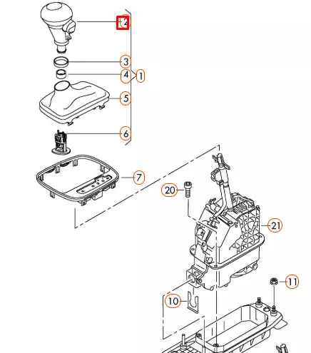 NEW AUDI A3 8P AUTOMATIC GEAR SHIFT KNOB 8X1713141SKH