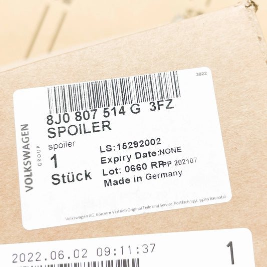 NEW AUDI TT 8J9 REAR BUMPER DIFFUSER 8J0807514G3FZ ORIGINAL