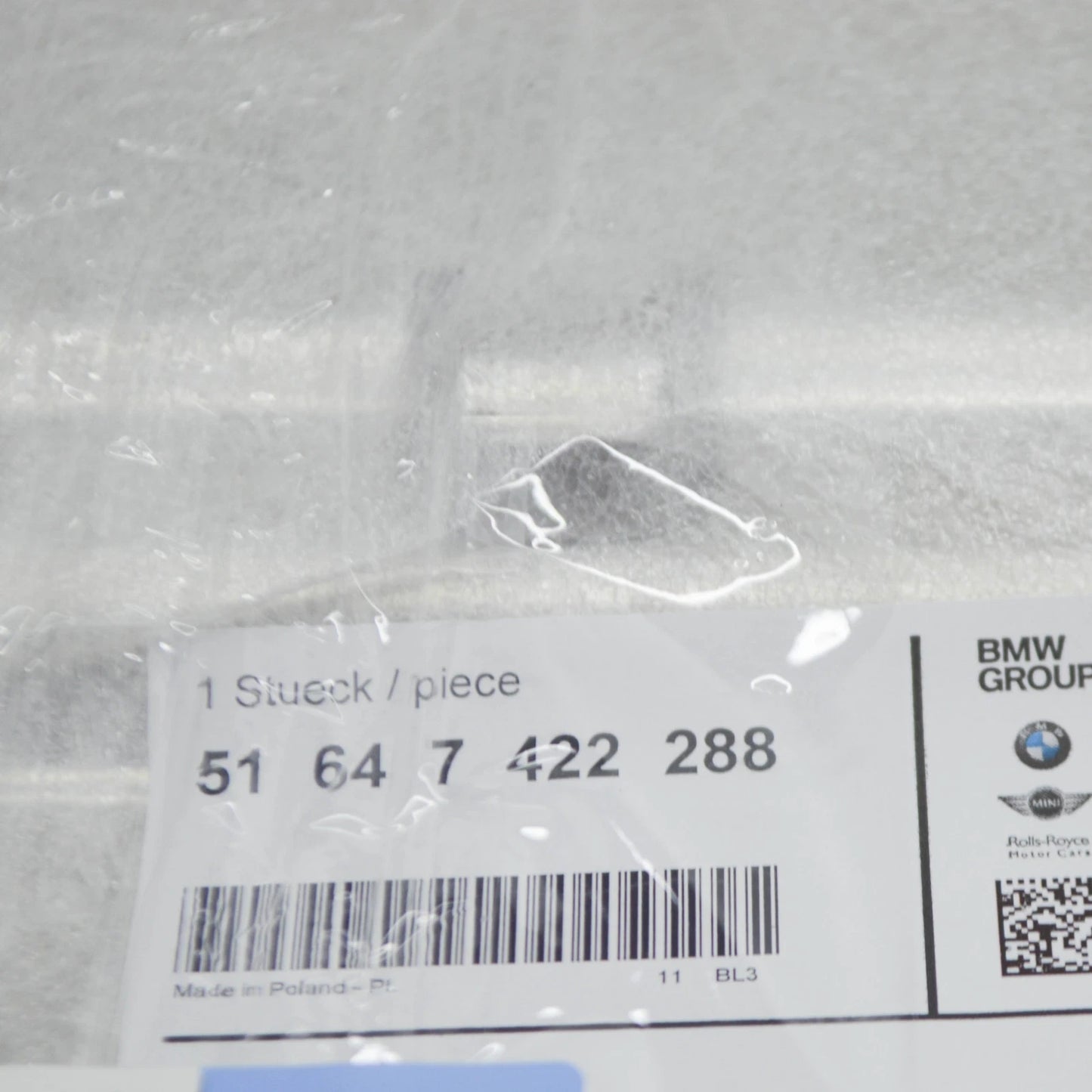 NEW BMW 4 COUPE G22 FRONT PANEL CROSSLINK 51647422288 ORIGINAL