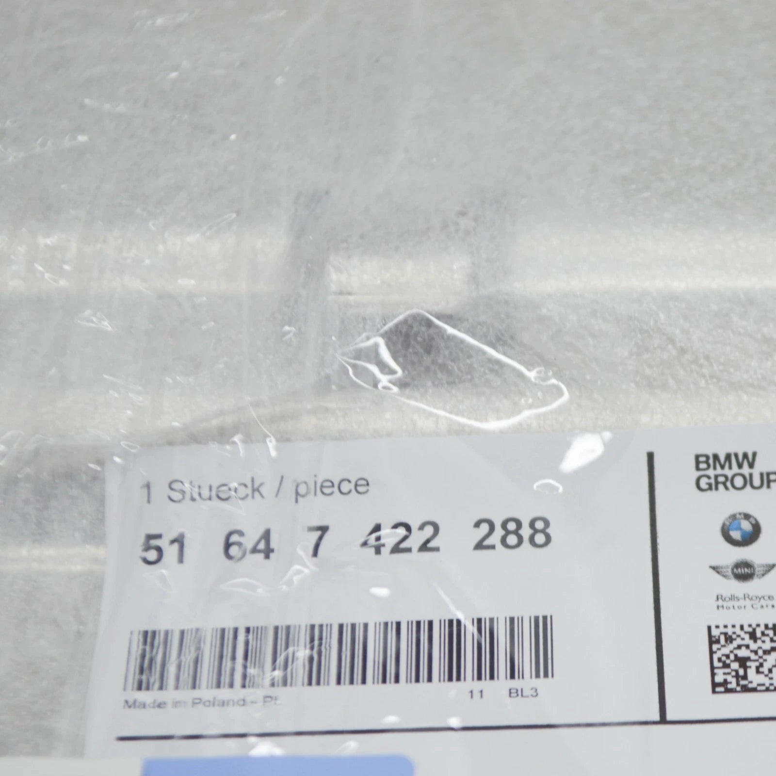 NEW BMW 4 COUPE G22 FRONT PANEL CROSSLINK 51647422288 ORIGINAL