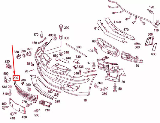 NEW MERCEDES-BENZ SLK R171 FRONT BUMPER CENTRAL GRILLE A1718850053