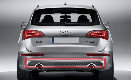 NEW AUDI Q5 S-LINE BUMPER DIFFUSER INSERT TRIM DOUBLE PIPE 8R0807823