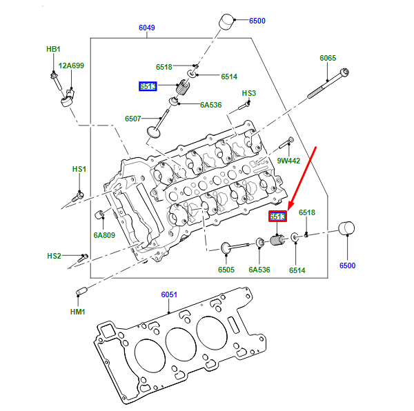 new land rover discovery v l462 engine valve spring lr094042 original