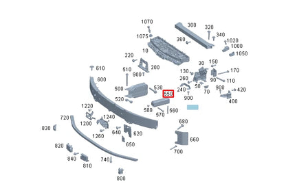NEW MB EQS V297 FRONT BUMPER REINFORCEMENT EXTENSION A2976200102 ORIGINAL