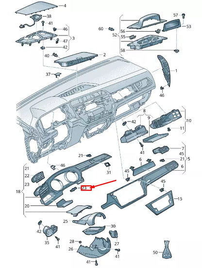 NEW VW TOURAN 5T TRIP RECORDER KM/MILES KNOB 5TA919069LKT