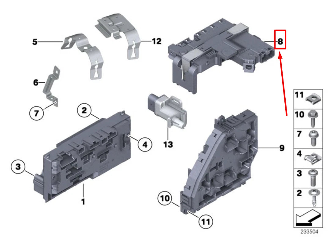NEW BMW 7 F01, F02 REAR B JUNCTION POINT 9177773 61149177773 ORIGINAL