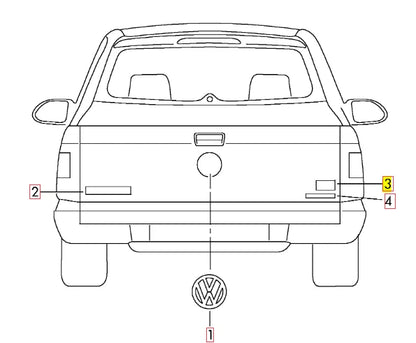 VW AMAROK CRAFTER REAR BOOT LID BADGE "TDI" INSCRIPTION EMBLEM NEW