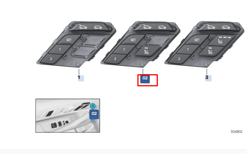new bmw x6 g06 right seat control buttons 61319436051 original