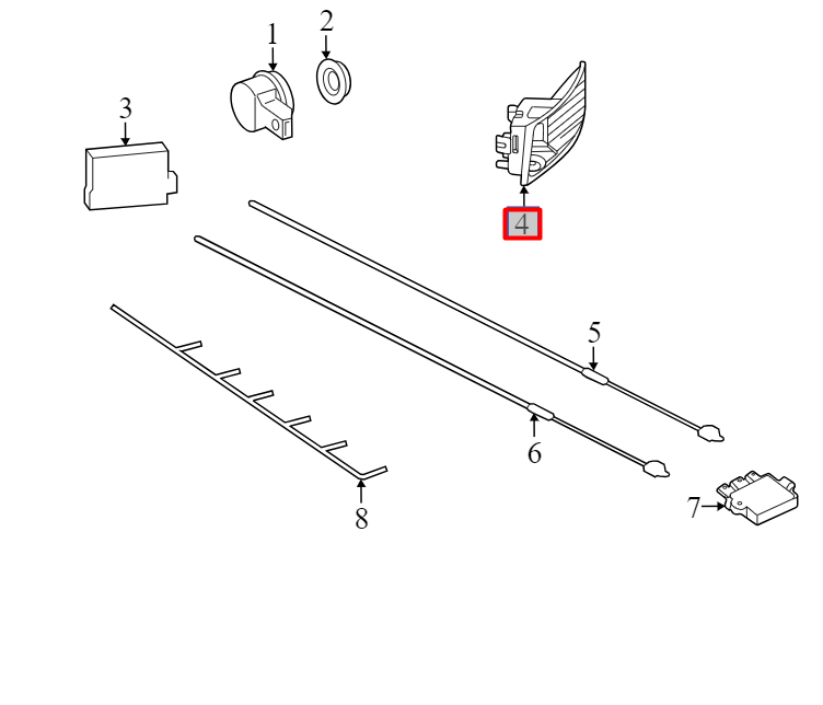 new mercedes-benz eqs v297 rear left warning sensor bracket a2978851304 original