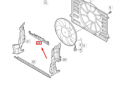 NEW AUDI A7 SPORTBACK 4K8 RADIATOR FAN UPPER AIR GUIDE 4K0121285 ORIGINAL