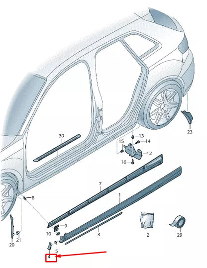 NEW AUDI RS3 LEFT SIDE MEMBER TRIM COVER 8V4853293