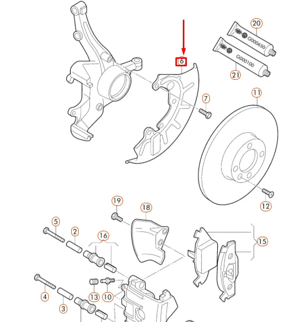 NEW VW BEETLE 9C FRONT LEFT BRAKE DISC PROTECTION COVER PLATE 1J0615311A