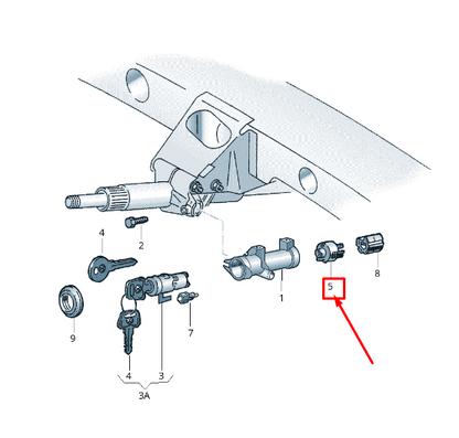NEW VW POLO 6C IGNITION / STARTER SWITCH 6C0905865 ORIGINAL