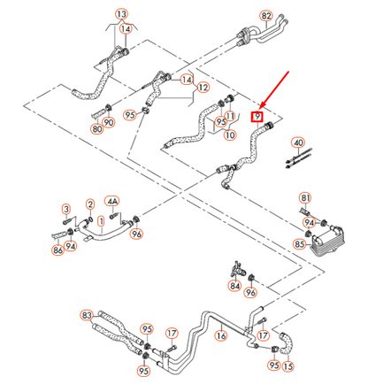 NEW VOLKSWAGEN CC ENGINE COOLANT HOSE 3C0122073FC ORIGINAL