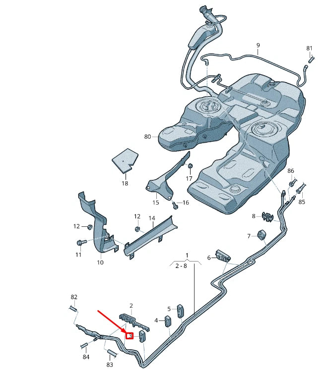 NEW VW TOUAREG 7P MK2 FUEL LINE RETAINER 7P0201531