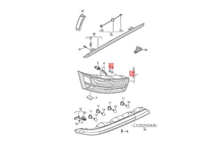 NEW AUDI Q7 4M FRONT HEADLIGHT SEAL 4M0945191A GENINE
