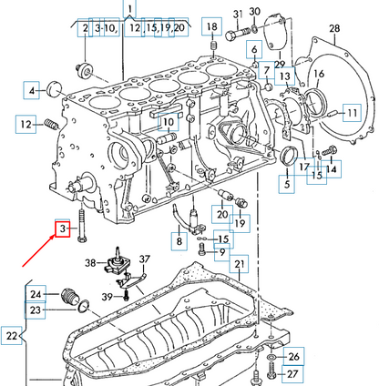 new audi a3 8p engine cylinder block hexagon bolt n90130001 original