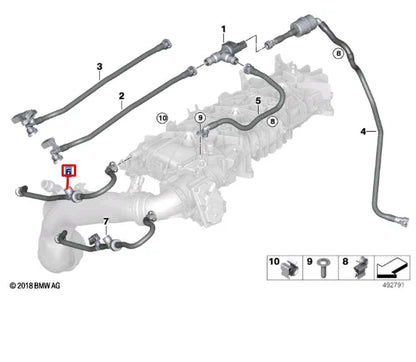 NEW BMW 3 G20 SUCTION JET PUMP WITH LINE 13908667031 ORIGINAL