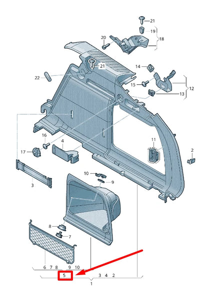 NEW AUDI A4 8W B9 REAR LEFT TRUNK TRIM PANEL 8W9863991BKTH
