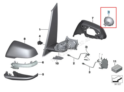 NEW BMW 2 F45 FRONT LEFT WING MIRROR ADJUSTMENT MOTOR 67137383311 2015 ORIGINAL