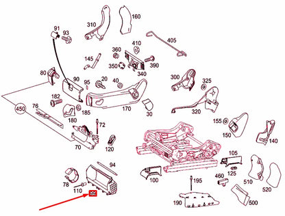 NEW MB E W211 FRONT LEFT SEAT STORAGE SHELL LHD A21191900739051 ORIGINAL