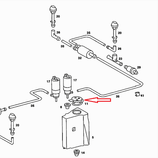 NEW MB W110 W115 W116 W123 WINDSHIELD WASHER RESERVOIR CAP A0008691119 ORIGINAL