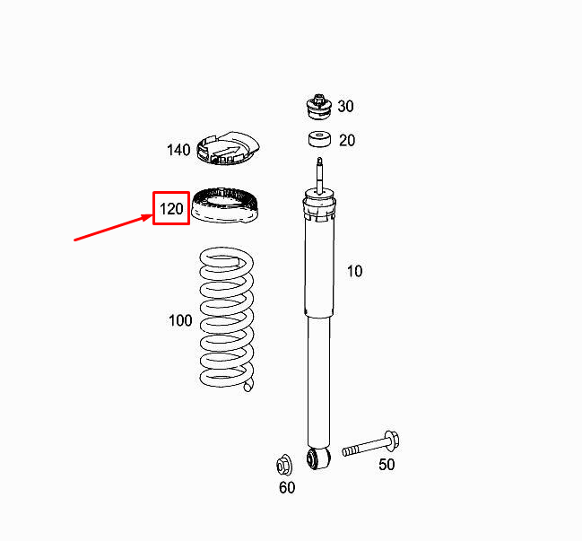 new mercedes-benz slk r172 rear coil spring shim a2043241484 original