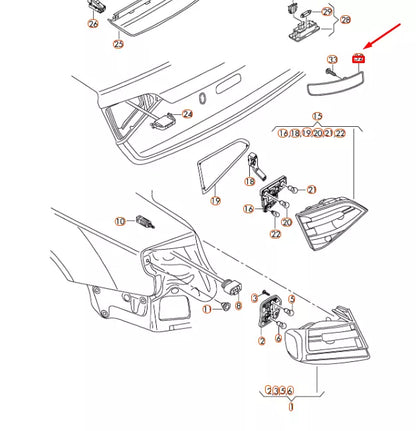 NEW AUDI A4 ALLROAD QUATTRO B8 REAR LEFT BUMPER REFLECTOR 8K9945105 ORIGINAL
