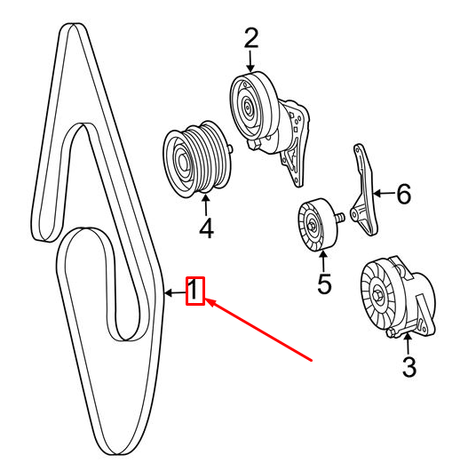 NEW MERCEDES-BENZ E W211 AMG SERPENTINE V-BELT A1139970292 ORIGINAL