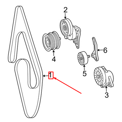 NEW MERCEDES-BENZ E W211 AMG SERPENTINE V-BELT A1139970292 ORIGINAL