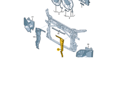 NEW AUDI Q2 GA LEFT RADIATOR AIR GUIDE 81A121283N ORIGINAL
