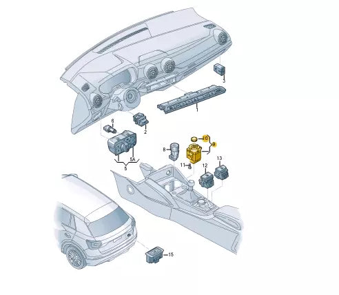 NEW AUDI Q2 GA RADIO VOLUME CONTROL KNOB 81C919616A RHD ORIGINAL