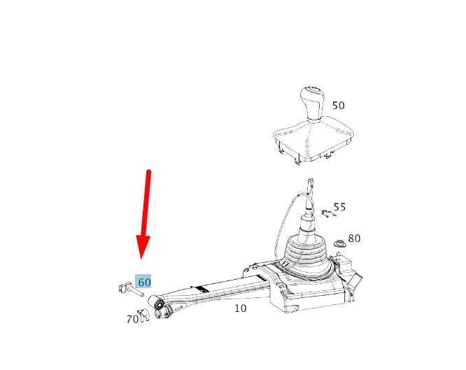 NEW MERCEDES-BENZ C W205 GEARSHIFT RAIL PIN A2032670774 ORIGINAL