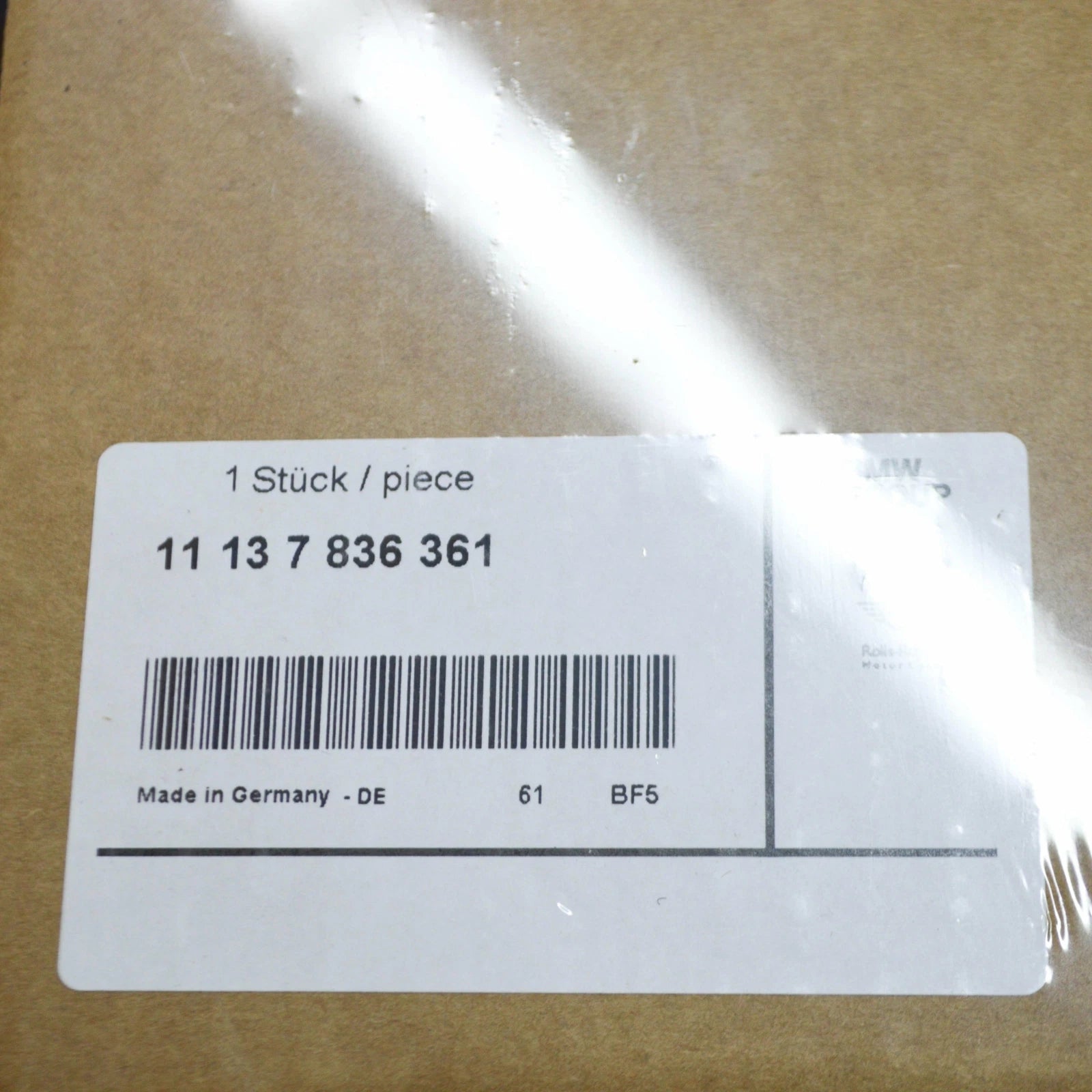 NEW BMW M5 E60 ENGINE OIL PAN GASKET 11137836361 ORIGINAL