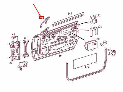 NEW MERCEDES-BENZ CL C215 FRONT RIGHT MIRROR TRIANGLE SEAL A2157270630 ORIGINAL