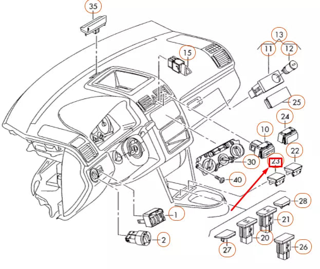 NEW VOLKSWAGEN GOLF 5K MK6 CENTRAL CONSOLE DUMMY COVER 1K0959623D3X1 ORIGINAL