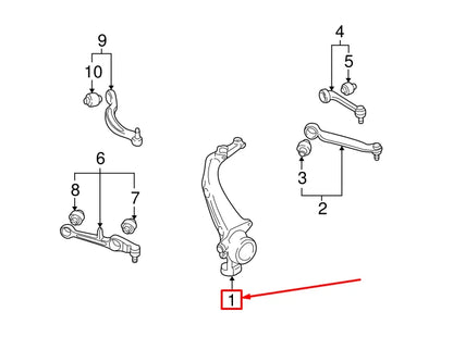 NEW AUDI A6 AVANT C6 FRONT RIGHT WHEEL BEARING HOUSING 4F0407254G ORIGINAL
