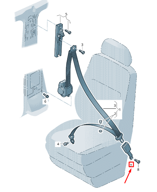 NEW VOLKSWAGEN CRAFTER 2F MK1 FRONT LEFT SEAT BUCKLE RHD 2E0857877A ORIGINAL