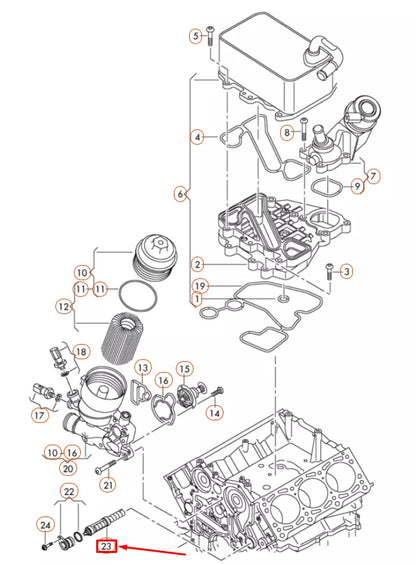 NEW AUDI A4 B8 THERMOSTAT 059115201B ORIGINAL