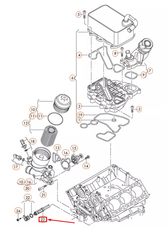 NEW AUDI A4 B8 THERMOSTAT 059115201B ORIGINAL