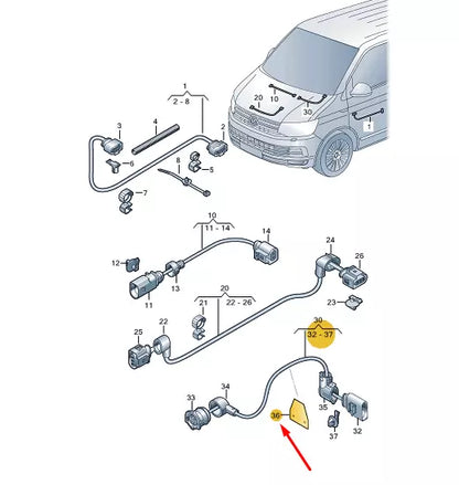 NEW VW TRANSPORTER T6 TACHOGRAPH WIRING HEAT PROTECT. SLEEVE 7H0971461E