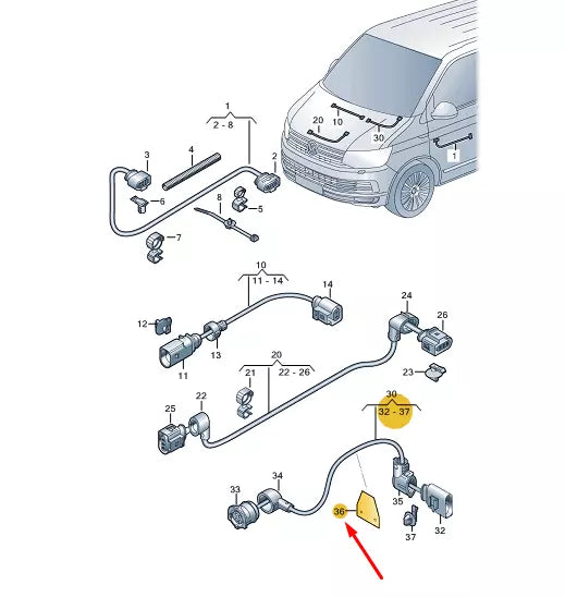 NEW VW TRANSPORTER T6 TACHOGRAPH WIRING HEAT PROTECT. SLEEVE 7H0971461E