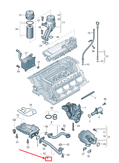 new vw touareg 7p engine oil pump pickup pipe 079115278ab original