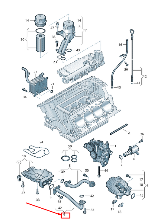 new vw touareg 7p engine oil pump pickup pipe 079115278ab original