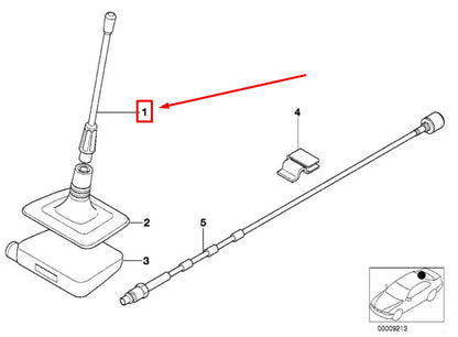 NEW BMW 5 E39 ANTENNA RADIATOR 84508369460 8369460 ORIGINAL
