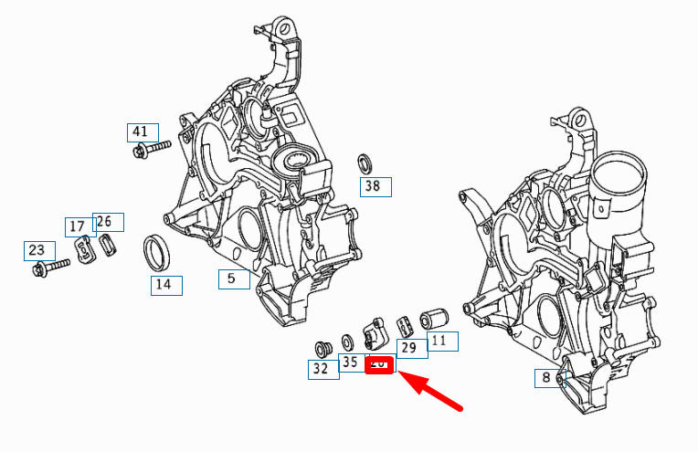 NEW MERCEDES-BENZ SL R129 TIMING COVER PLUG A1120150630 ORIGINAL