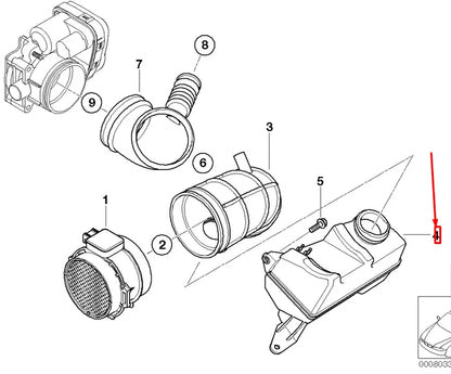 NEW BMW 5 E39 HOT-FILM AIR MASS METER RESONATOR 13541438794 ORIGINAL